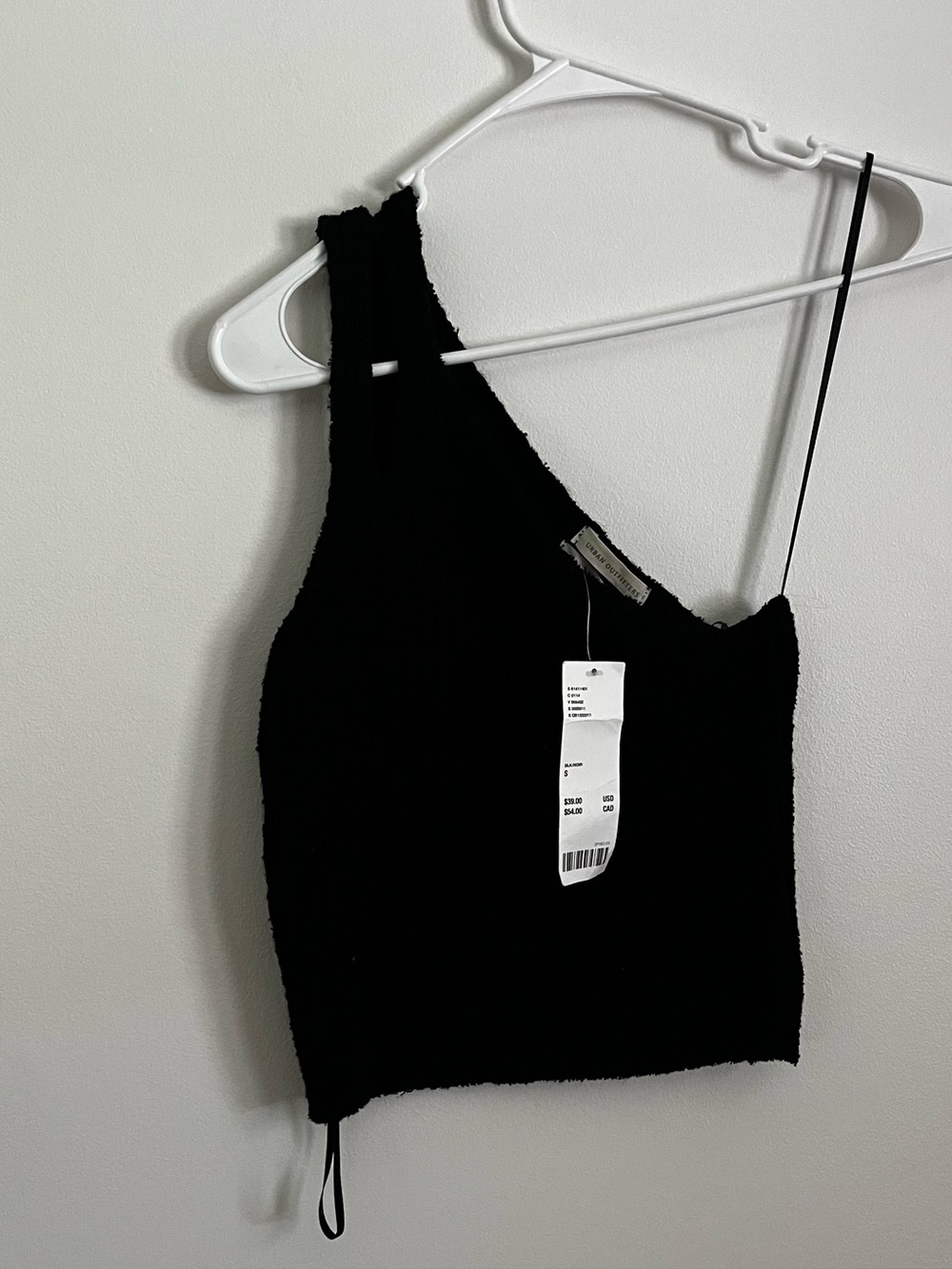 Black One-Shoulder Knit Crop Top by Urban Outfitter’s